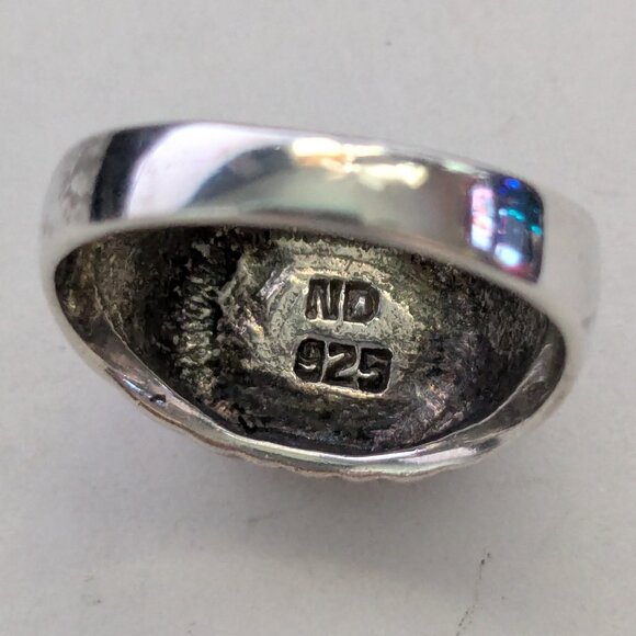 925 Sterling Silver ND Black Onyx Ring Size 6 - Picture 5 of 5